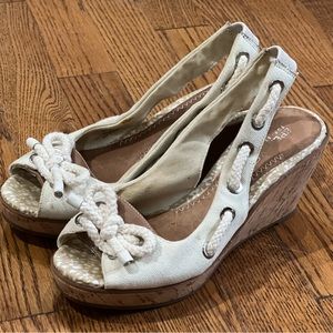 Sperry Southport Slingback wedges size 6